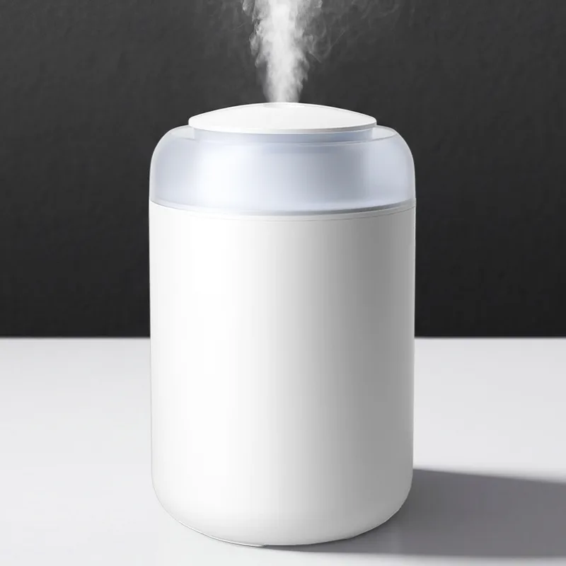 PERFFIER 미니 무선 가습기 1500ml 사무실 탁상용 초음파 휴대용 저소음 수면 무드등 겸용