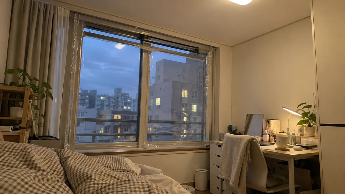 틈은 막아도 창 위쪽 환기 틈은 열어두고, 하루 몇 번은 환기해주세요